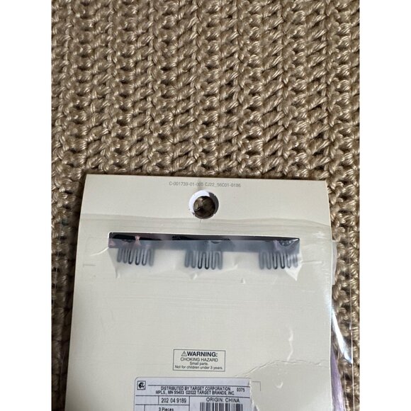 Cat & Jack Faux-Hair Clips 3 Pc Sparkly Extensions Pink Purple Green 4 Packs - Picture 4 of 4